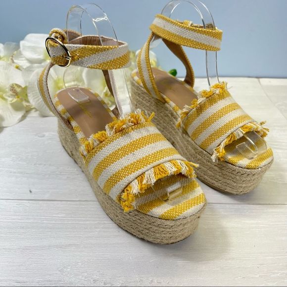 SOLD Lulus Striped Espadrille Platform Sandals - Picture 8 of 10